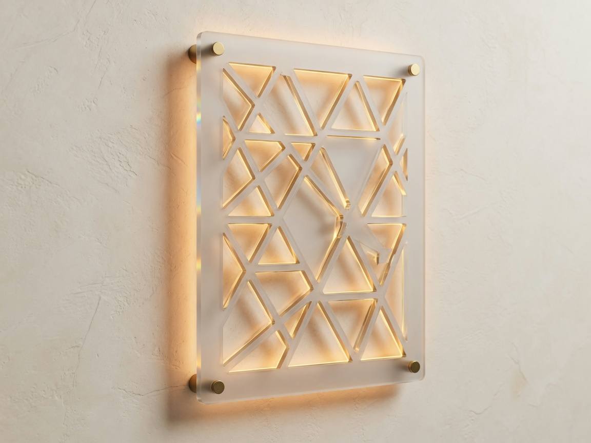 Frosted plaque